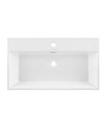 Claire 30 Inch Ceramic Console Sink With Glossy White Basin, Scratch Resistant Non Porous Ceramic, Single Faucet Hole, Overflow Included.