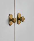 6 Pack Cabinet Knobs Antique Brass Zinc Alloy Backplates Kitchen Drawer Pulls Bathroom Handles Furniture Hardware on white cabinet.