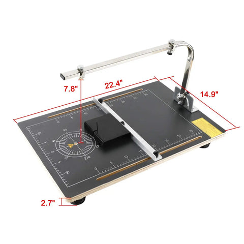 Hot Wire Foam Cutter For DIY Pros with tabletop design, measurement markings, and adjustable cutting arm. Ideal for foam and KT board projects.