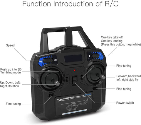 C129 V2 4 Channel RC Helicopter Easy To Fly With 6 Axis Gyro Two Point Four GHz Remote Control Aircraft controller functions
