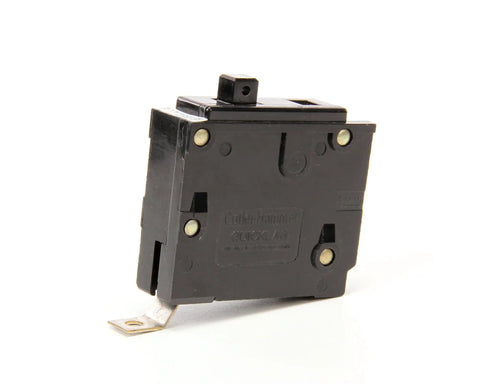 CH BAB1020 20A Quick Lag Bolt-On 1 Pole Circuit Breaker For 120/240V Black With EZ Install shown at an angle