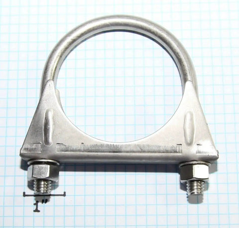 Beefed Up 3 Inch Stainless Steel U Bolt Muffler Clamp With Saddle Design And Reinforced Ribs For 3 Inch Exhaust Pipes Durable Automotive