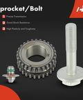 Engine Timing Chain Kit With Sprocket, Tensioner, And Guide showing sprocket and bolt components close-up