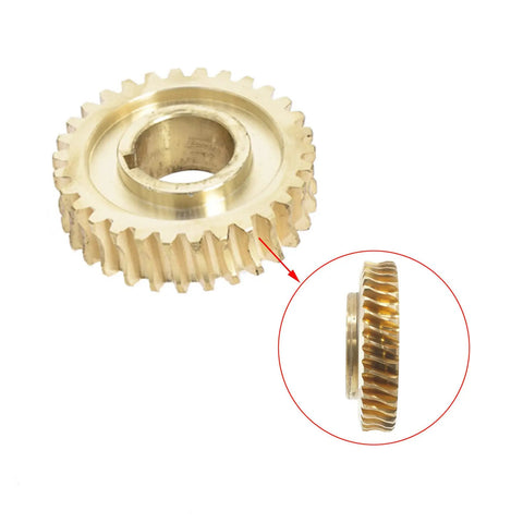 Drop In Replacement Worm Gear Kit With Bearings Races And Spacers For MTD Troy Bilt Horse Tiller 30 Teeth Gear Side View