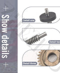 Close-up details of an All-in-One Worm Gear Kit For 5Qt And 6Qt Stand Mixers That Keeps Your Home Kitchen Workhorse Running, Compatible With Whirlpool KitchenAid, showing gear parts.