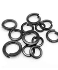 Stainless Steel Spring Split Lock Washer Kit Set With 1000 Pieces Mixed Sizes M1.6 M2 M0.5 M3 M4 M5 M6 M8 Black Finish And Elastic Gasket For Nuts Bolts And Screws To Prevent Loosening From Vibration, assorted black washers