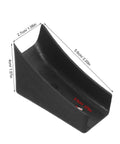 Close-up of U-shaped black rubber chair leg pad with dimensions for 10 Pack U Shaped Chair Leg Pads With Screws For Hardwood Floors And Office Chairs
