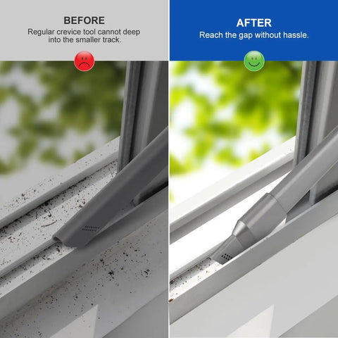 Crevice Tool Vacuum Attachment For Dyson V15 V12 V11 V10 V9 V8 V7 Gen5 in use cleaning window tracks effectively