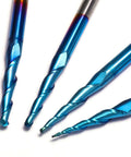 Genmitsu blue-coated tungsten carbide ball-nose end mills, 4 pcs, 2-flute, 1/8 in shank