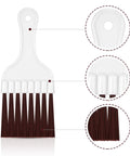 4 Pack Coil Brush Set For Air Conditioner Condenser And Refrigerator Cleaning HVAC Coil Cleaner with brown bristles and white handle