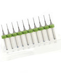 10 Piece Tungsten Carbide Drill Bits Set For Pro Grade Precision PCB And Electronics Prototyping, Detailed Work In Jewelry, Plastic