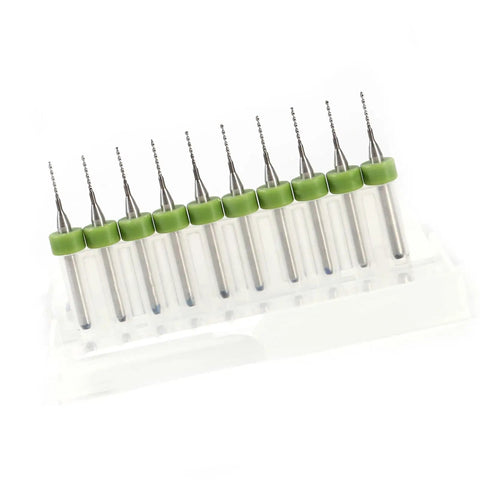 10 Piece Tungsten Carbide Drill Bits Set For Pro Grade Precision PCB And Electronics Prototyping, Detailed Work In Jewelry, Plastic
