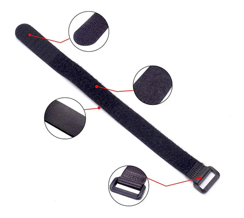 Non Slip RC Battery Straps 20mm By 250mm Rubberized Tie Down Straps For Drones Boats Cars Lock In Lipos With Rugged Grip detail view