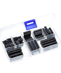 Clear plastic case with Grab This Insane 66 Pc DIP IC Socket Adapter Kit With Solder Type Design For 6 Through 28 Pin Chips And Make Your Electronics Soldering Jobs A Total Snap Today