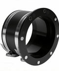 Upgraded 4 Inch Magnetic Dust Collection Connector With Rubber Cuff Adapter For Woodworking Shop Vacuum Hoses, black design, strong grip, versatile usage.