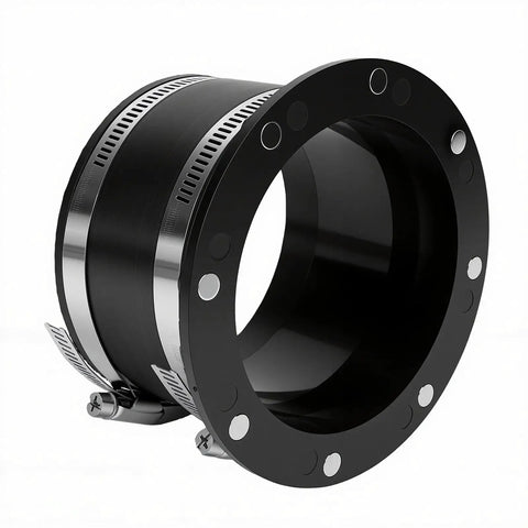 Upgraded 4 Inch Magnetic Dust Collection Connector With Rubber Cuff Adapter For Woodworking Shop Vacuum Hoses, black design, strong grip, versatile usage.