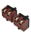 2 Pack Push Button Switch Replacement For Angle Grinders, Heavy Duty Power Tool Switch Kit, brown rectangular switches
