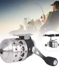 Ambidextrous Spincast Fishing Reel With Stainless Steel Build, 15Lb Line Capacity, 8Lb Drag, shown against fishing backdrop