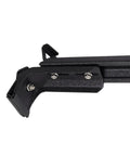 Close-up view of Heavy Duty Black Roof Rack Crossbars For Jeep Wrangler JK JL Gladiator JT Hardtops, showing attachment details.