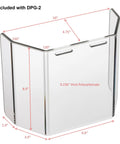 Heavy Duty Drill Press Guard OSHA Shield For 4 To 6.5 Inch Columns, 10" x 8" polycarbonate piece, fits bench top and floor models.
