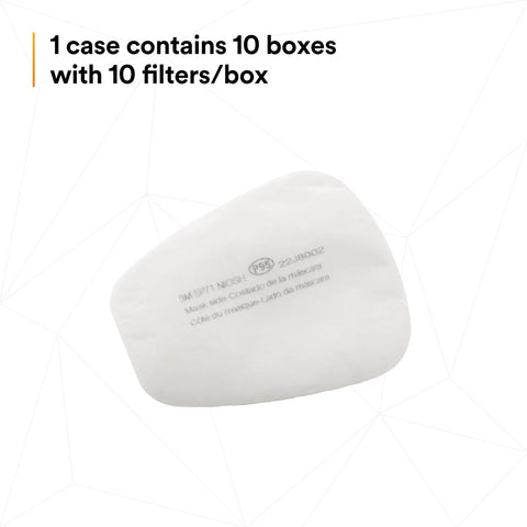 NIOSH P95 Respirator Filter Replacements, 5 Pairs, shown in packaging for worksite use with respirators or cartridges