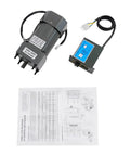 Heavy Duty 120W Single Phase Gear Motor With Speed Controller For Industrial Machinery Textile Works Die-Cast Aluminum Build And Double Bearings with controller and manual.