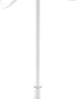 Vanity Top Two Ring Guest Towel Holder In Matte White Solid Brass Bath Accessory Space Saving Design with sturdy base