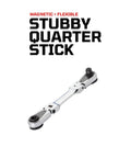 Four Inch Micro Combo Ratchet With One Quarter Inch Square Drive And Magnetic Bit Drive, Dual Head 180 Degree Flexible Ends