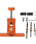 Adjustable Heavy Duty Aluminum Alloy Cabinet Door Mounting Jig With Built In Level Bubble And Non Slip Grip For Spot On Precise Installs and Worry Free Workshop Positioners kit with drill bits and level