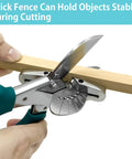 Multi Angle Miter Shears For Angular Cutting And Molding Crafting Shoe Molding Cutter Tool 45 To 135 Degree Trim Cutter Hand Tool For Soft Wood PVC Includes Extra Blade And Sheath SK5 Steel Blade in use cutting wood