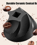 Portable Electric Burr Coffee Grinder With 38 Adjustable Grind Settings For Espresso French Press ceramic conical burr, durable coffee grinding.