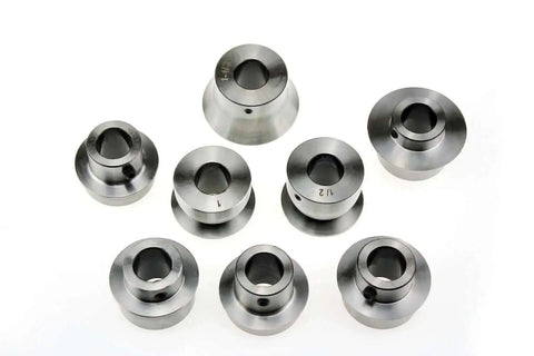 Bead Roller Round Over Die Set Cr12, 12 Piece Complete Kit for Sheet Metal Panels and Edges, shown laid out