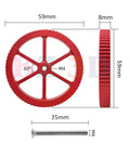 Red aluminum leveling nut and screw for Ender 3 Upgrade Kit With Metal Leveling Nuts, 4 Hot Bed Springs And 5 Silicone Solid Bed Mounts