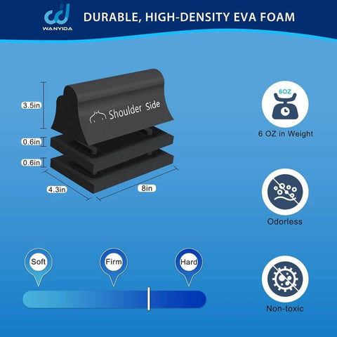 Neck And Shoulder Relaxer For Pain Relief And Cervical Traction Pillow For Neck Stretches And Spine Alignment displayed in side view