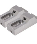 Heavy Duty Low Profile Arc Jaw Side Clamp Vise 2 Pack S136H Mold Steel for CNC machining, features low profile design.