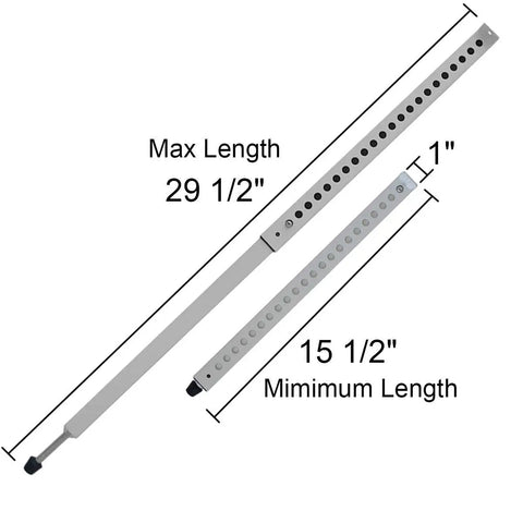 Adjustable Window Security Bar For Sliding Windows And Patio Doors Heavy Duty Sturdy Steel Lock Extends From 15.5 To 29.5 Inches