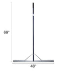 48 Inch Screening Rake With 66 Inch Handle for beach and lawn care; metal rake head with debris trapping teeth shown vertically