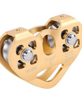 30KN Zipline Pulley Tandem Dual Trolley For Cable Rope Rescue And Climbing Hauling Backyard Zipline Mountaineering Rigging front view