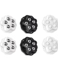 Heavy Duty Self Adhesive Universal Caster Wheels With Smooth 360 Mute Ball Rotation Tough As Nails Black Nylon Rollers Home Project, black and white wheels display.