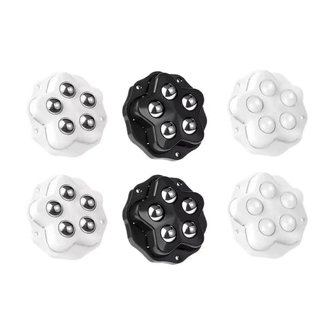 Heavy Duty Self Adhesive Universal Caster Wheels With Smooth 360 Mute Ball Rotation Tough As Nails Black Nylon Rollers Home Project, black and white wheels display.