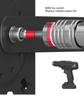 Dope And Heavy Duty 17 Piece Drill Bit And Impact Driver Kit Made From Tough Alloy Steel For Super Fast Changing Hex Sockets And Extensions On Metal Wood Or Plastic Jobs, 8mm hex socket