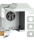 50 Amp 125/250 Volt Power Outlet Box Waterproof Lockable Enclosed Panel With 14-50R Receptacle For RV Camper Travel Trailer And Electric Car ETL Listed