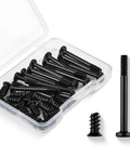 Badass 30Pc PC Fan Screws Kit For Rock Solid Computer Cooling And Radiator Mounts Crafted From Rustproof Stainless Steel with black screws