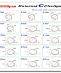 Everyday Tough Snap Ring For Shafts Three Point Nine Millimeter Outer Diameter Two Point Seven Millimeter Inner Diameter Zero Point Four Millimeter Thick 304 Stainless Steel Retaining Clip For Machines And DIY Projects One Color, 225-piece size chart