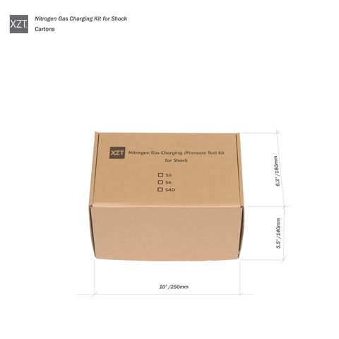 Box of Nitrogen Regulator Kit With Gauge For Shock Absorbers, 0 To 3600 PSI Range, 0 To 600 PSI Delivery, 3 Ft Hose, CGA580, No Air Loss Coupler 556