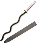 Cosplay Ready Iguro Obanai Demon Slayer Katana Sword Handcrafted Stainless Steel Prop With Wax Rope Wrapped Handle, 41 Inches