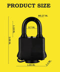 Product dimensions of 12 Pack Weatherproof Padlocks With Keys Keyed Alike Heavy Duty Outdoor Locks With 1 9 16 Inch Wide Body Laminated