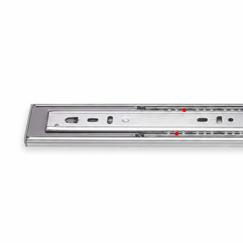 Close-up view of Stainless Steel Drawer Slides With Soft Close And Full Extension Ball Bearing Glides For Cabinets And Drawers Smooth Quiet Operation