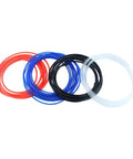 Real Deal Blue Flexible Pneumatic Tube 10 Meter Air Hose Delivered To Industrial Automation Systems With Shape Memory Ease Easy Plug In Quick Connect Fitting No BS Messy Glue Welding Needed For Your Workshop Home Makeover Or Job Site; coiled tubes in red blue black clear