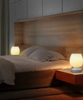 Set Of 2 Small Modern Touch Control Table Lamps For Bedroom And Living Room, 3 Way Dimmable Bedside Desk Lamps With White Opal Glass Shade
